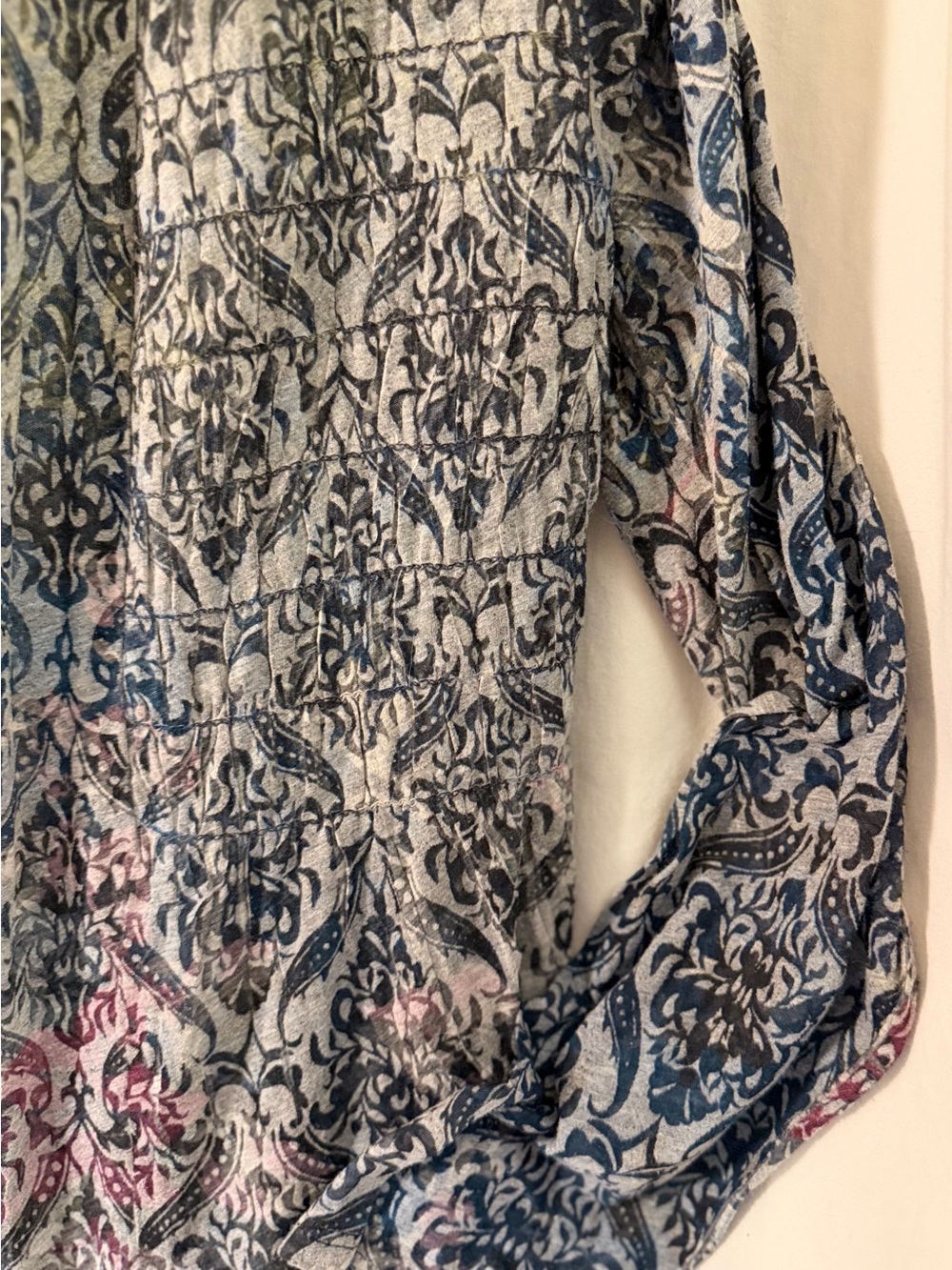 Coldwater Creek size M top with smocking and ombré effect. New condition